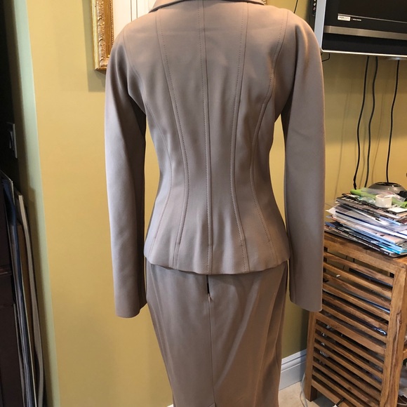 Dolce & Gabbana Tan Skirt Suit sz 46 NWOT